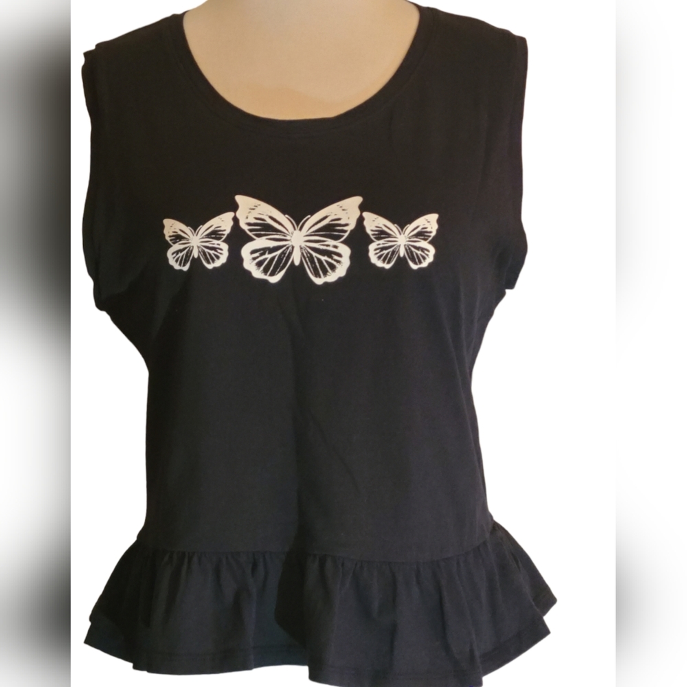 Popular 21 size L black top